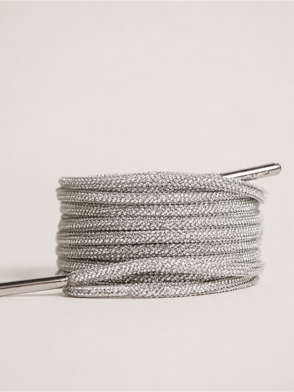 Silver Rhinestone shoelaces or hoodie laces